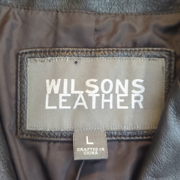 Wilsons Leather brown 3 button jacket Large - Picture 5 of 15